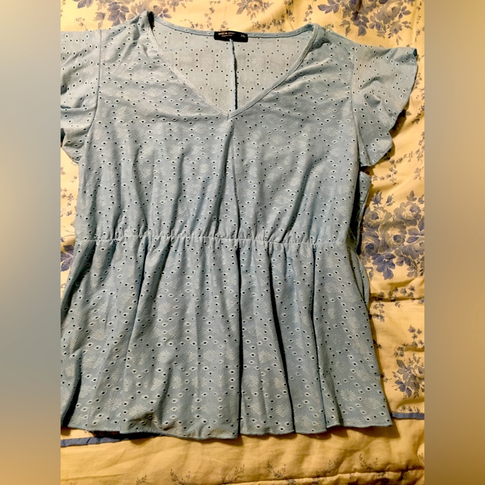 SHEIN baby doll top 2XL floral detail